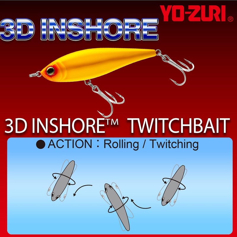 DUEL Yo Zuri R 1348 3 D Inshore Twitchbait ' Ss 110 Mm 4 8 - Image 4