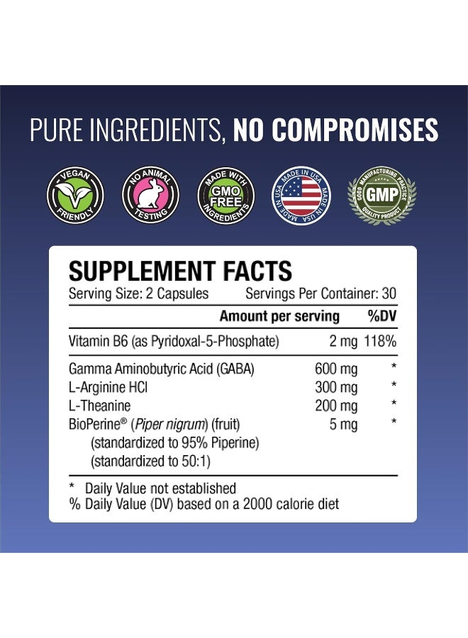 Approved Science كبسولات GABA + L-Theanine و L-Arginine للبالغين - Image 4