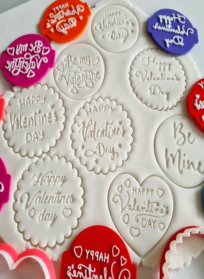 1066 Factory Happy Valentines Day (Set of 4 Stamps) Embosser Stamp for Fondant, Icing, Cupcake, Cake, Biscuits, Decoration - Image 4