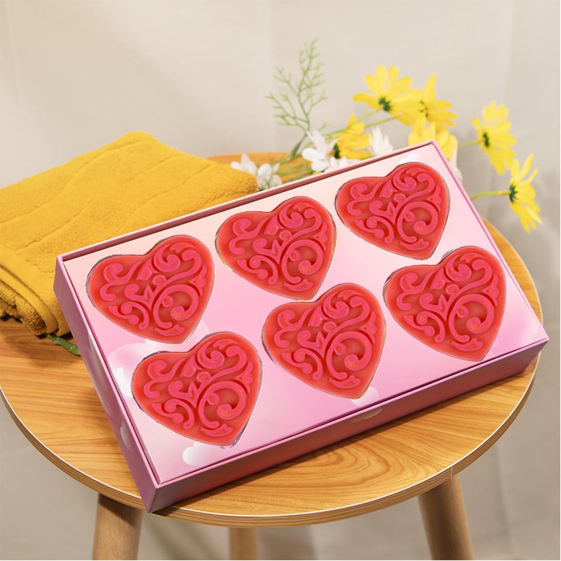 Copzievkae 2 Pack Heart Silicone Molds, 12 Cavity Heart Shaped Silicone Mold For Chocolate, Hearts Shaped Chocolate Molds, Ice Cube Trays for Baking, Candy, Candles, Pink - Image 4