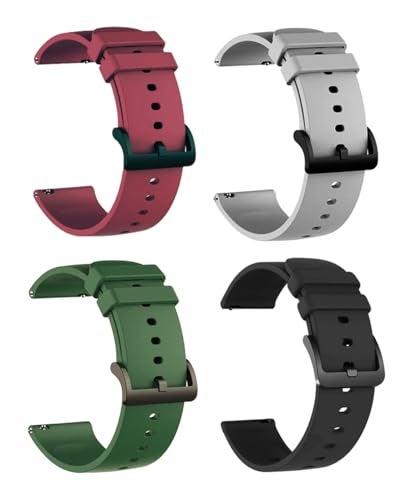 IIK COLLECTION 22mm Silicone Strap for Smart Watches|combo pack of strap Compatible with Noise, Fireboltt, Boat Xtend, Pebble, Boat, Boat Flash, Noise Color fit,Ultra Smart Watch & All Watches - Image 1