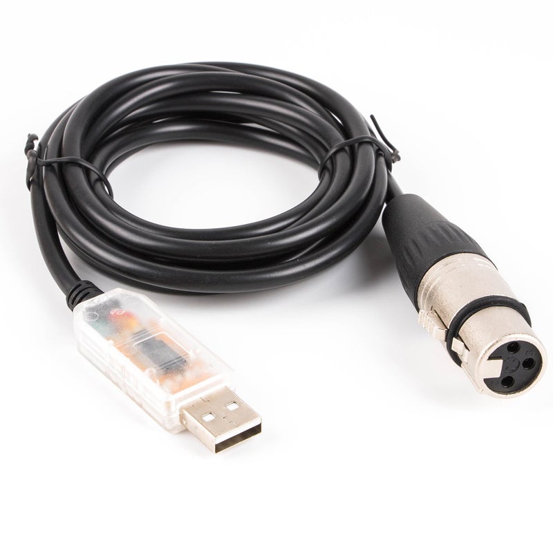 يوسان جرين كابل تحكم DMX USB RS485 XLR DMX512 كابل معدات إضاءة المسرح كابل Coniy لـ SGM تحكم DMX كابل Freestyler Downloadtroller (500 سم) - Image 1