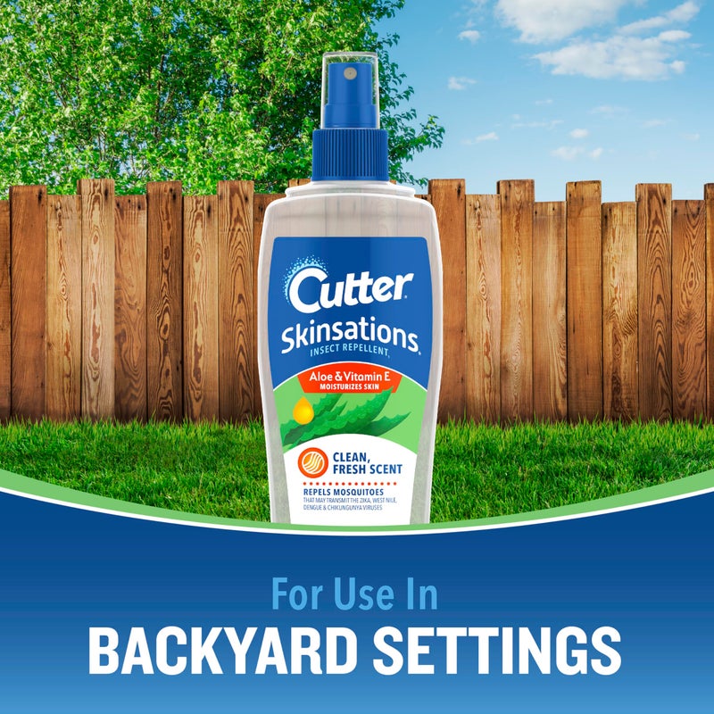 Cutter Skinsations Insect Repellent (12 Pack), Repels Mosquitos, Ticks, Gnats, Fleas, 7% DEET, 6 fl Ounce (Pump Spray) - Image 4