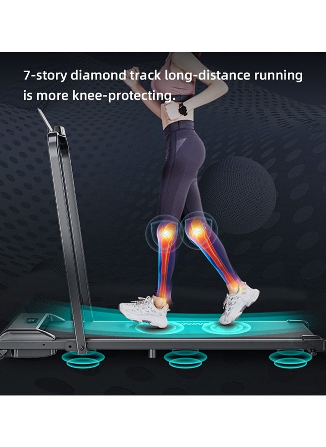 Sandinrayli Walking Pad with Handle, 3.0HP Walking pad Treadmill, 3 in 1 Portable Under Desk Treadmill for Home,Treadmil with Handle Bar,Small Treadmills,Foldable Treadmills with Remote Control,LED Display  - Image 4