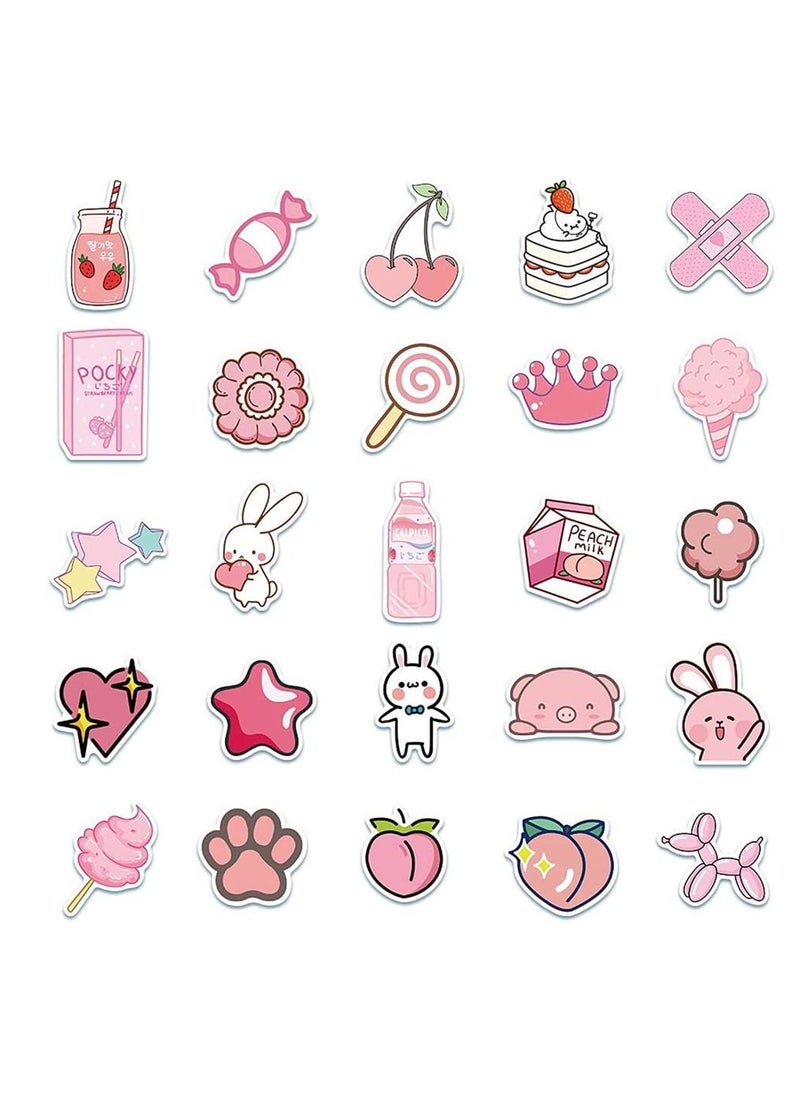 Generic - Kawaii Rabbit Stickers Girls Pink, Gift for Children Teens Adults Kids, Waterproof Cute Cartoon Scrapbook Water Bottle Vsco Laptop Skateboard Journal Bicycle DIY Decals (Rabbit 1) - Image 1