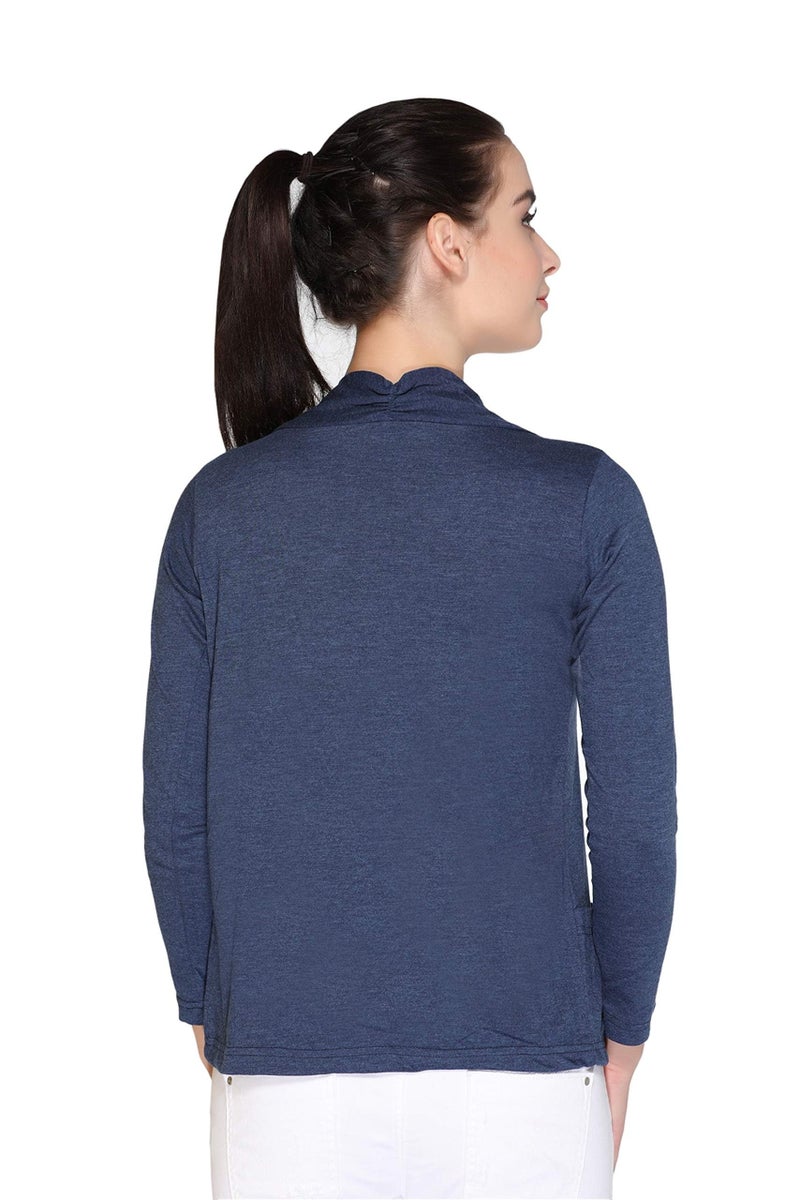 In Love Cotton Shawl Collared Shrugs For Women's,Wsg5104-Xxl, Melange - Image 2