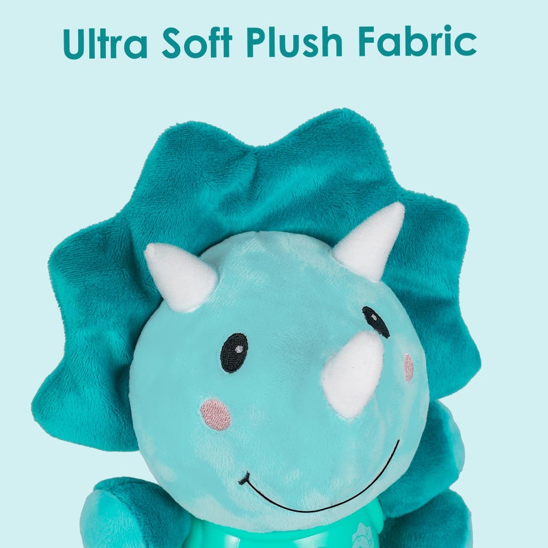 iPlay, iLearn Baby Dinosaur Musical Toys, Newborn Boys Gift, Soft Dino Plush Stuffed Animal, Infant Light Music Time, 1st Valentine's Easter Basket Stuffer 0 1 2 3 6 9 12 18 Month 1-3 Yrs Toddler Girl - Image 4