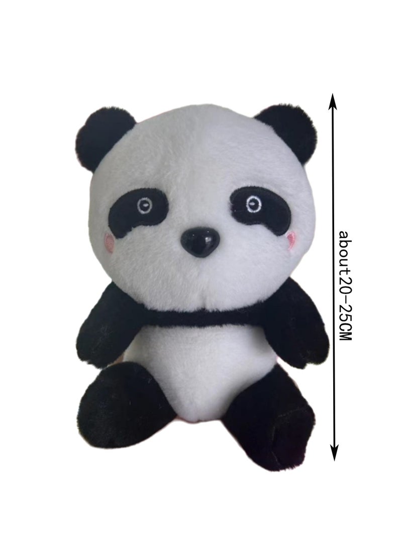 8 Inch Blush Panda Plush Toy, Animal Pillow, Soft Cartoon Doll Decoration, Suitable As A Gift For Kids And Loved Ones On Birthdays And Holidays - Image 2