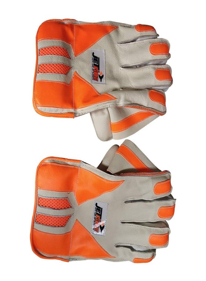 JetFire Match Wicket Keeping Gloves Wicket Keeping Gloves (L, Orange) - Image 1