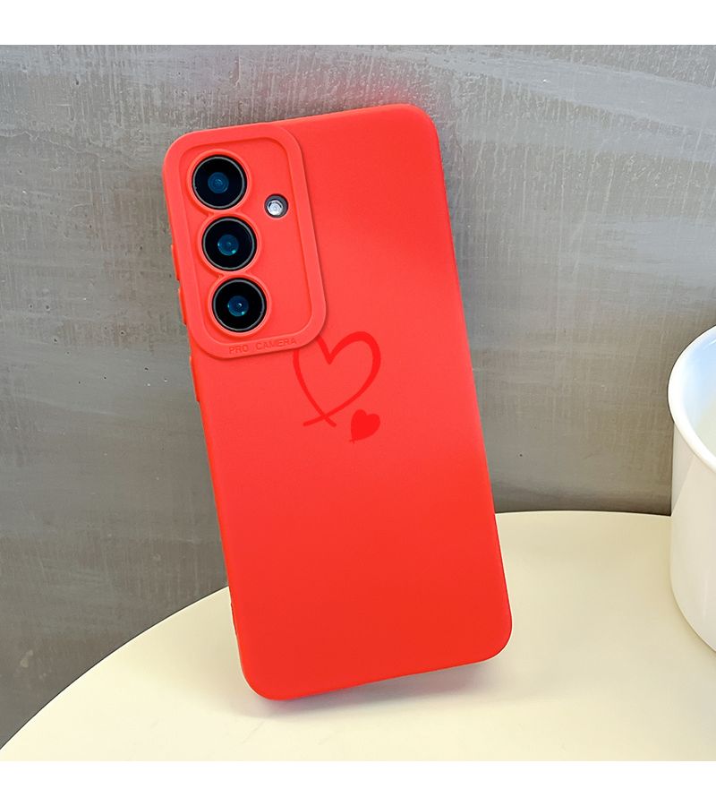 Phone Case For Samsung Galaxy S24 Ultra Shockproof Design Red Heart Pattern Luxury Fashion Protective Cover Compatible With Galaxy S23 S22 S21 Plus Ultra Fe A55 A54 A53 A52 A52S A32 A23 A16 A15 A14 5G Sk1 Series Perfect Gift For Family Lover - Image 1