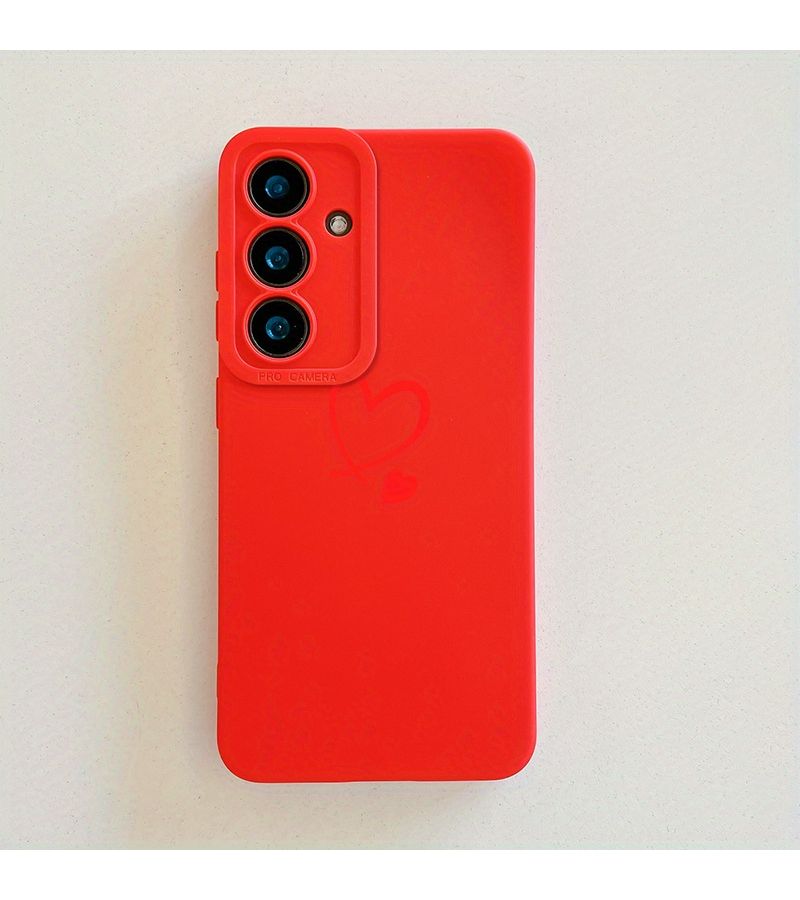 Phone Case For Samsung Galaxy S24 Ultra Shockproof Design Red Heart Pattern Luxury Fashion Protective Cover Compatible With Galaxy S23 S22 S21 Plus Ultra Fe A55 A54 A53 A52 A52S A32 A23 A16 A15 A14 5G Sk1 Series Perfect Gift For Family Lover - Image 4