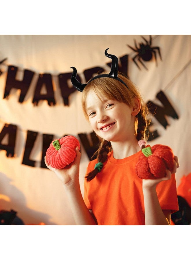 minkissy Gothic Ox Horn Hoop Black Party Horns Headpiece Halloween Cosplay Party Headband Costume Hair Accessory - Image 4