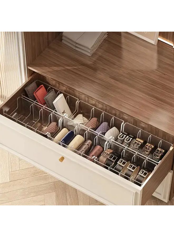 2pcs Acrylic Detachable Belt Storage Box Front Open Top Heavy Duty Organizer - Image 3