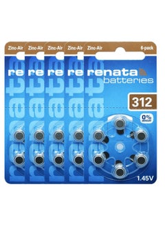 Renata 30-Pieces Renata (Size 312) Hearing Aid 1.45V Zinc-Air 0% Mercury Batteries  - Image 1