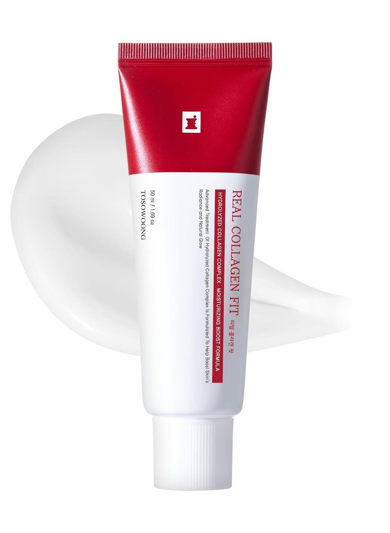 Tosowoong Real Collagen Fit, Hydrolyzed Collagen Wrapping Mask, Peel Off Facial Mask for elasticity, Hydrating, Glow, Glass Skin, Face Moisturizer, Self Care, Korean Skin Care, 50ml, 1.69 fl. oz. - Image 1