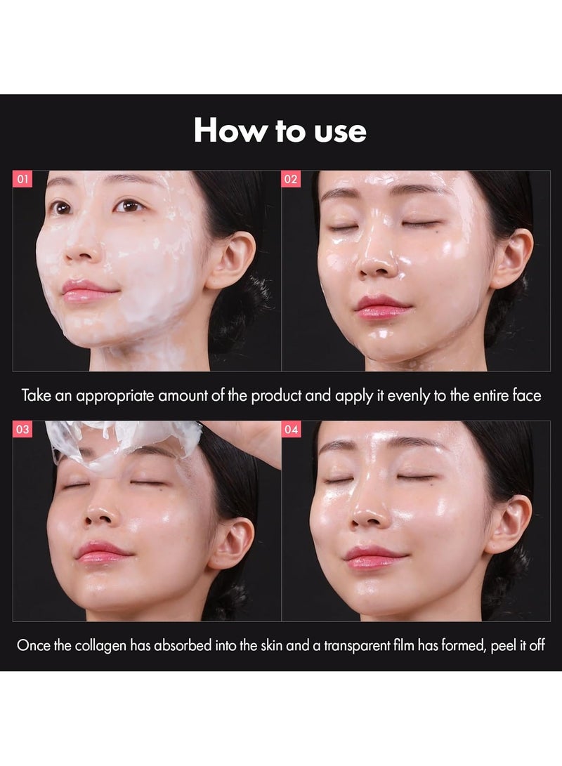 Tosowoong Real Collagen Fit, Hydrolyzed Collagen Wrapping Mask, Peel Off Facial Mask for elasticity, Hydrating, Glow, Glass Skin, Face Moisturizer, Self Care, Korean Skin Care, 50ml, 1.69 fl. oz. - Image 4