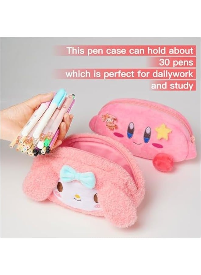 Generic Cute Kawaii Pencil Case with Acrylic Badge, Cartoon Makeup Bag, Kawaii Stationery, Storage Pouch, Stationery Bag, Cosmetic Bag, Pencil Pouch Gift For Kids, Teen Girls and Women - Image 3