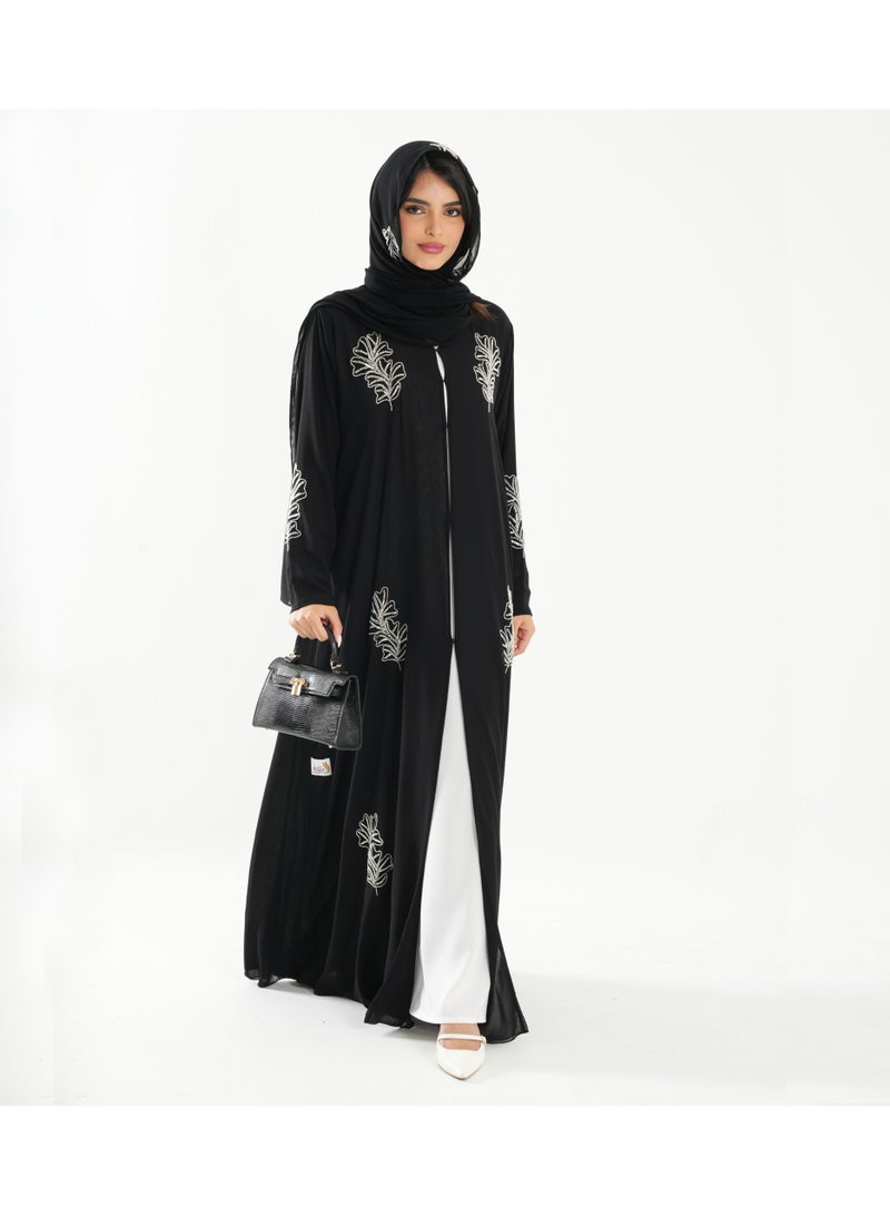 روزيت عباية عباية مزرّرة بالفضة  - Image 2