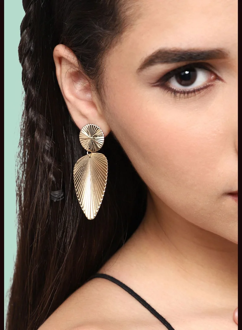 SOHI Gold Plated Party Designer Drop Earring For Women