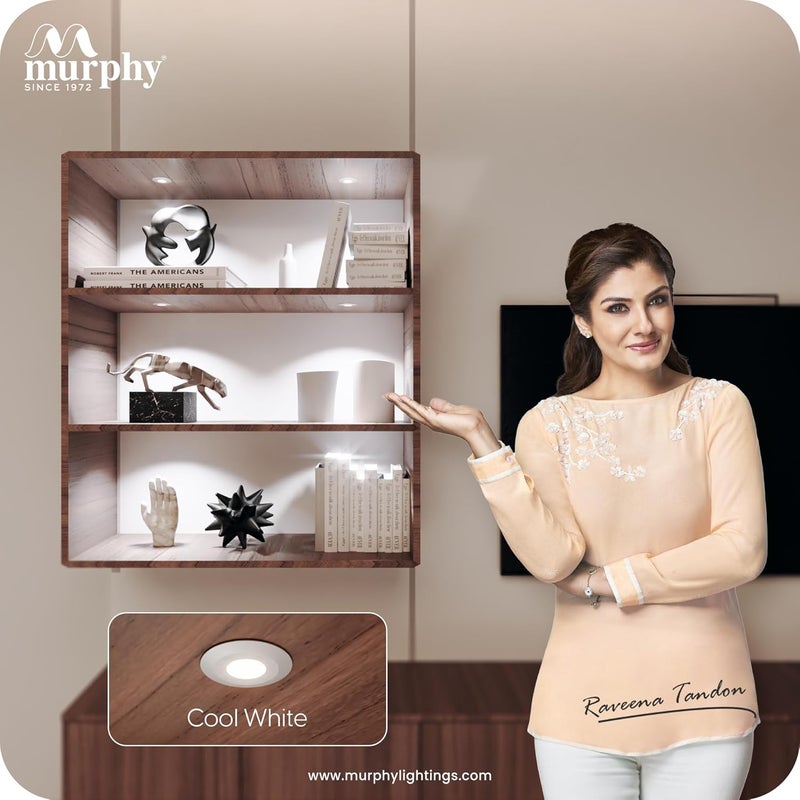MURPHY مصباح LED دائري من ميرفي ضوء أبيض بارد 2 وات عبوة من 8 - Image 5