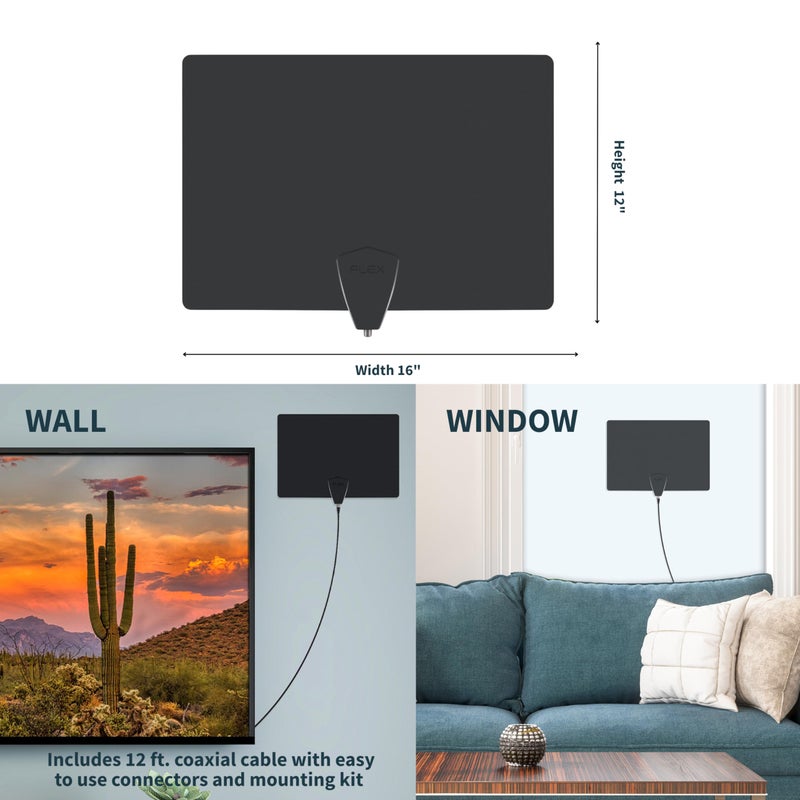 Antennas Direct ClearStream Flex Amplified Indoor TV Antenna, UHF VHF, Multi-Directional, Reversible, 50+ Mile Range â€“ w/Jolt Switch Amplifier - Image 5