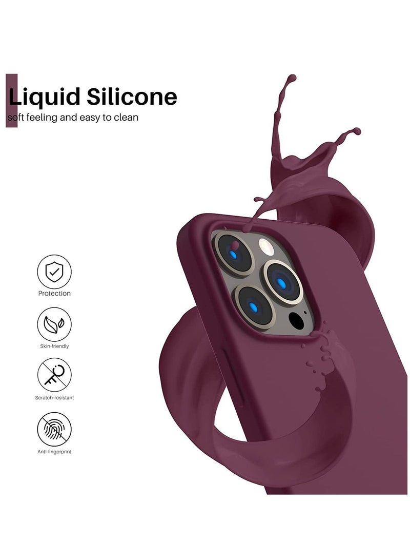 iPhone 13 Pro Case 6.1, Slim Liquid Silicone 3 Layers Full Covered Soft Gel Rubber Case Cover 6.1 inch - Image 2