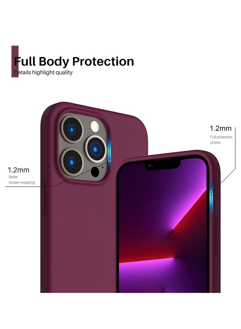 iPhone 13 Pro Case 6.1, Slim Liquid Silicone 3 Layers Full Covered Soft Gel Rubber Case Cover 6.1 inch - Image 3