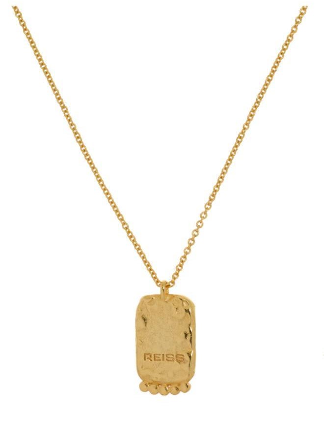 REISS - Skylar: Crystal Rectangle Pendant Necklace - Image 1