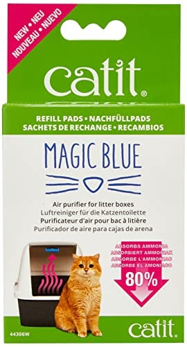Catit Magic Blue Cat Litter Box Air Purifier, Refill Pads - Image 1