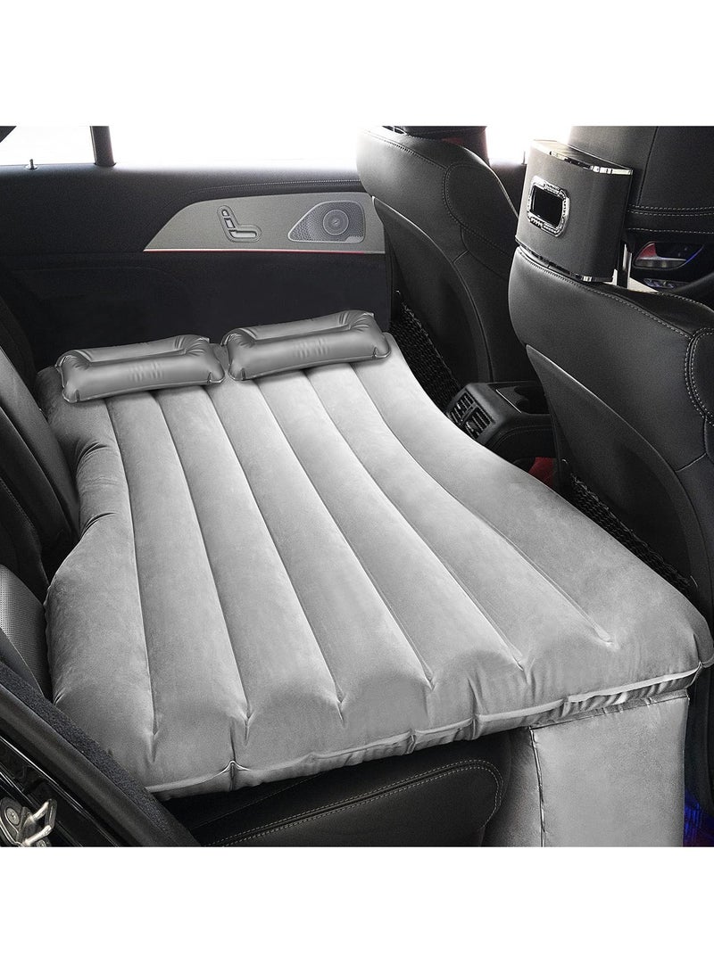DubaiGallery Car Air Mattress Travel Inflatable Back Seat Air Bed Cushion with Auto Pump and Two Pillows, Portable Camping Vacation Rest Sleeping