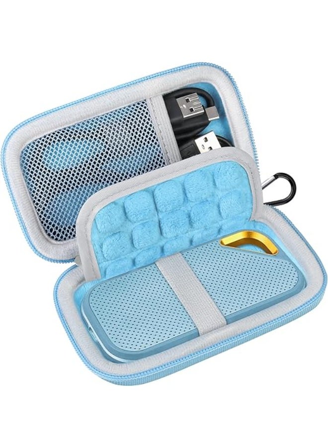 Lacdo Hard Carrying Case for SanDisk Extreme Pro/SanDisk Extreme Portable External SSD 500GB 1TB 2TB 4TB USB-C Solid State Drive EVA Shockproof Protective Storage Travel Bag, Sky Blue - Image 1