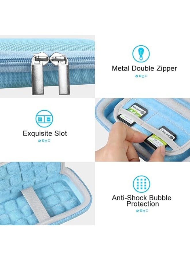 Lacdo Hard Carrying Case for SanDisk Extreme Pro/SanDisk Extreme Portable External SSD 500GB 1TB 2TB 4TB USB-C Solid State Drive EVA Shockproof Protective Storage Travel Bag, Sky Blue - Image 5