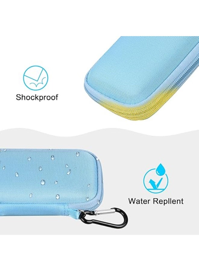 Lacdo Hard Carrying Case for SanDisk Extreme Pro/SanDisk Extreme Portable External SSD 500GB 1TB 2TB 4TB USB-C Solid State Drive EVA Shockproof Protective Storage Travel Bag, Sky Blue - Image 3