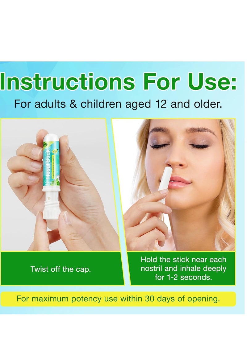 Elaimei 4 Pack Nasal Stick,Nasal Inhaler Stick,Nose Inhaler Stick,Nasal Stick Boost Energy Set,Nasal Stick Inhaler,Sinus  Congestion Relief, Daily Relaxation, Stress Relief, Pure Natural Ingredients  - Image 5