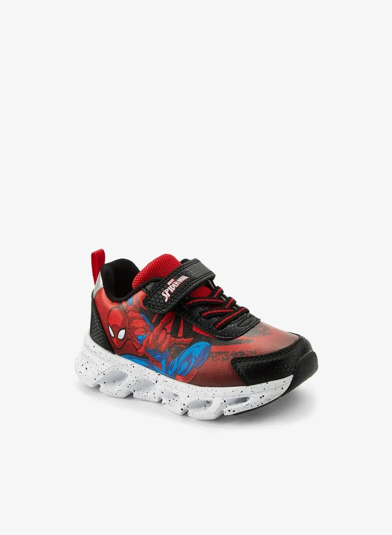 مارفل Boys Spider-Man Print Light-Up Ankle School Sneakers