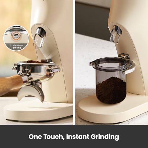 Gemilai Electric Conical Burr Coffee Grinder, Coffee Bean Grinder with Smart 60S Timer, 60 Precise Adjustable Grind Settings for Espresso, 2-12 Cup, Easy to Clean, Durable & Quiet, G9010B White - Image 3