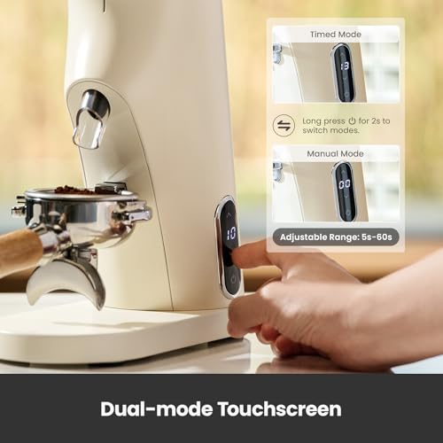 Gemilai Electric Conical Burr Coffee Grinder, Coffee Bean Grinder with Smart 60S Timer, 60 Precise Adjustable Grind Settings for Espresso, 2-12 Cup, Easy to Clean, Durable & Quiet, G9010B White - Image 2