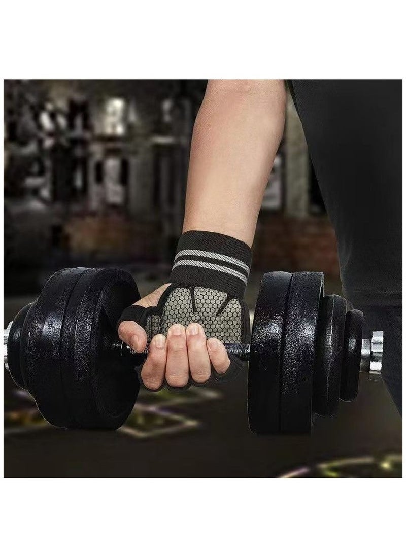 ATRJSZ Workout & Weight Lifting Gloves for Men & Women Exercise, Non-Slip Grip Gloves with Wrist Support, Lightweight, Breathable, Training Hand Gloves and Ideal for Home Gym - Gym Accessories.  - Image 5