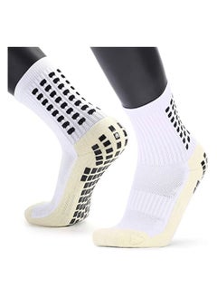 Generic ELECDON 2 Pcs Unisex Non Slip Sport Soccer Socks, Breathable Comfortable Athletic Football Basketball Hockey Sports Grip Socks with Rubber Dots for Men and Women  - Image 5