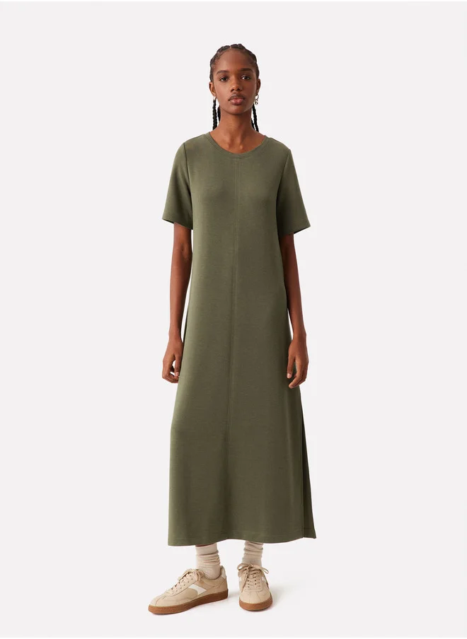 PARFOIS Flowy Dress With Short Sleeves