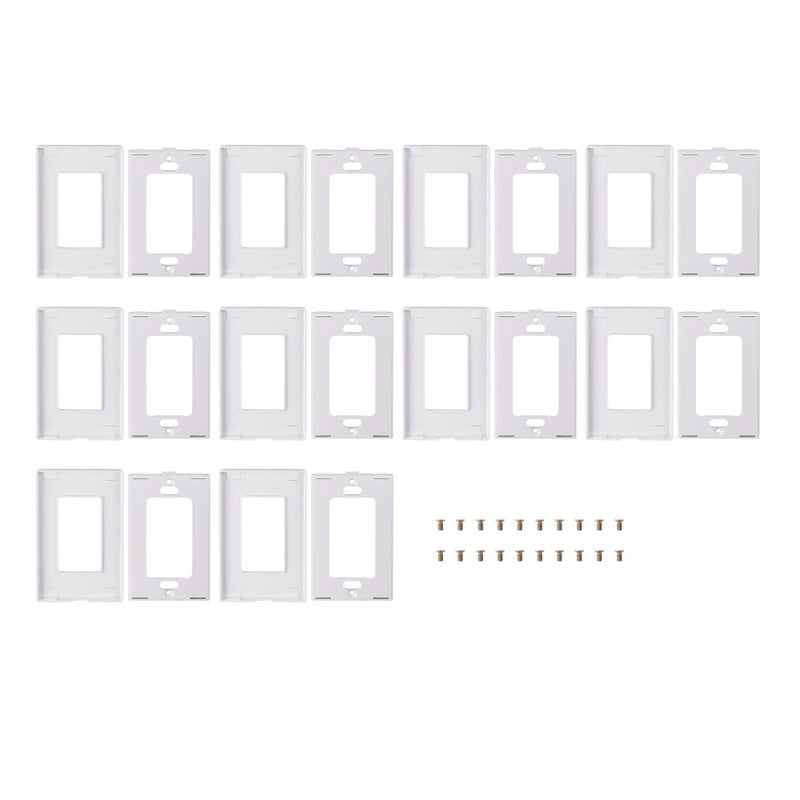 Ciuouient 80301SW Screwless WallplateWall plate10 Sets Compatible with 1Gang Decora Plus Wallplate Screwless SnapOn Mount10Pack Whitewith mounting base screws - Image 2