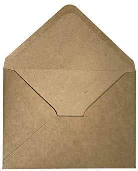 Accuprints Brown Envelopes Pack of 25 (5 x 7) inches | Unique design Texture Hand made Brown envelopes for wedding/party/office use/gift | Size 5 X 7 inches | Complimentary silver stickers for closur - Image 2