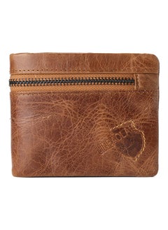 Y&D Zipper Detail Leather Wallet Light Brown  - Image 1