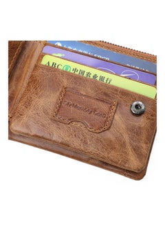 Y&D Zipper Detail Leather Wallet Light Brown  - Image 5