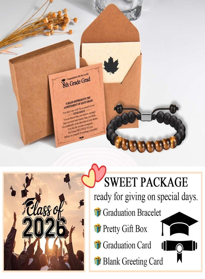 FIEEFX 8th Grade Graduation Gifts for Boys 2026 Middle School Eighth Grade Graduation Gifts Beaded Bracelets Jewelry with Graduation Card for Boys Him Son Grandson Nephew Friends - Image 5