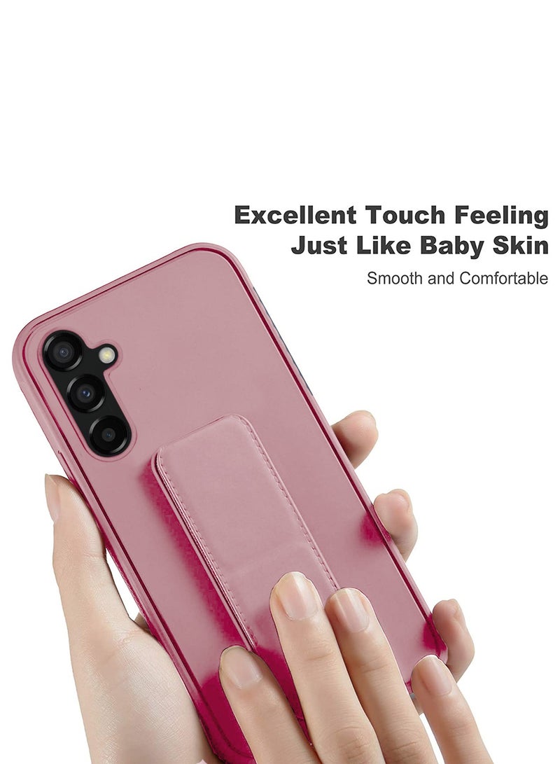 Wtech Hand Grip And Multi Stand Magnetic Car Mount Kickstand Finger Strap Case Cover For Samsung Galaxy S24 5G 2024 Pink - Image 4