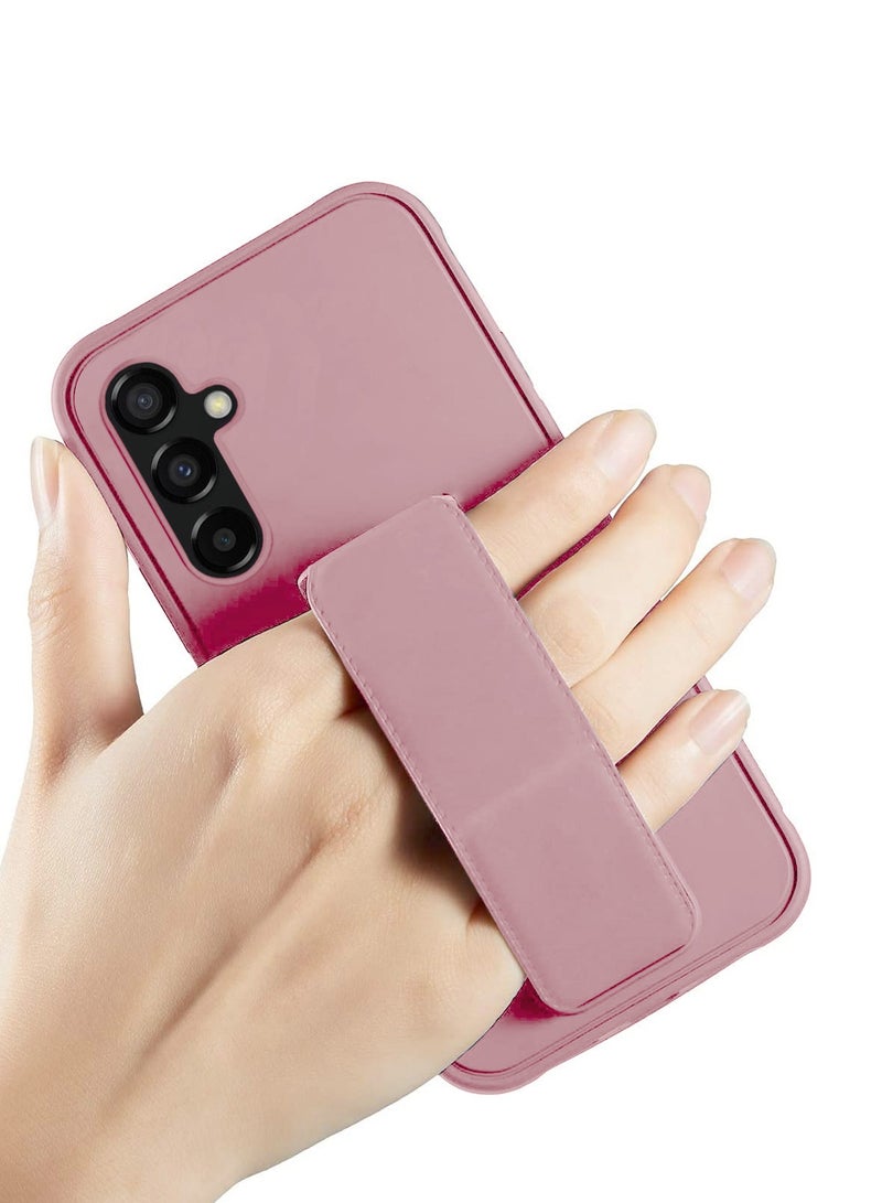 Wtech Hand Grip And Multi Stand Magnetic Car Mount Kickstand Finger Strap Case Cover For Samsung Galaxy S24 5G 2024 Pink - Image 2