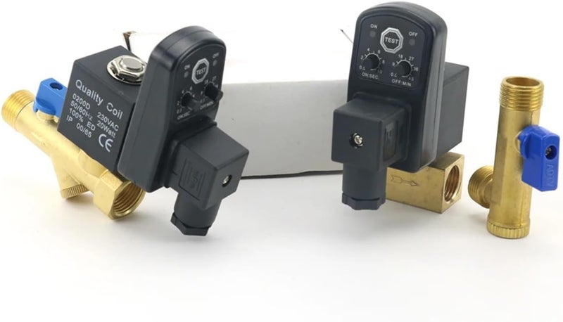 1/2" DN15 220V/12V/24V Brass Electronic Drain Solenoid Valve Auto Timer(Split-Body Type,110V) - Image 5