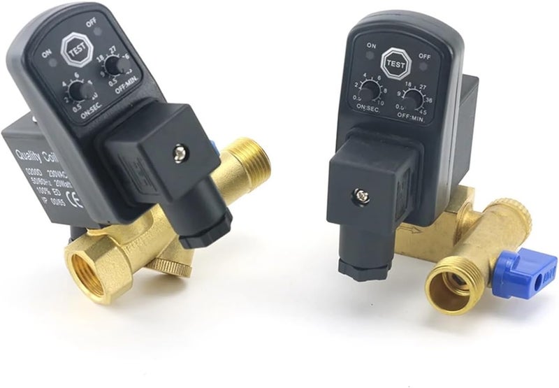 1/2" DN15 220V/12V/24V Brass Electronic Drain Solenoid Valve Auto Timer(Split-Body Type,110V) - Image 4