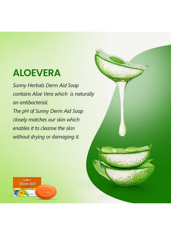 صني صابون Derm Aid غني بفوائد الثوجا والصبار والآذريون لعلاج الطفح الجلدي والبشرة الخالية من العدوى | يعالج البشرة الجافة والمتشققة ويحافظ على صحة البشرة وإشراقها للرجال والنساء 75 جرام (عبوة من 6 قطع)  - Image 4
